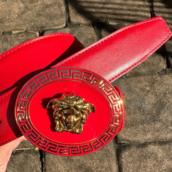 Versace Red Medusa Belt - Picture 3 of 10
